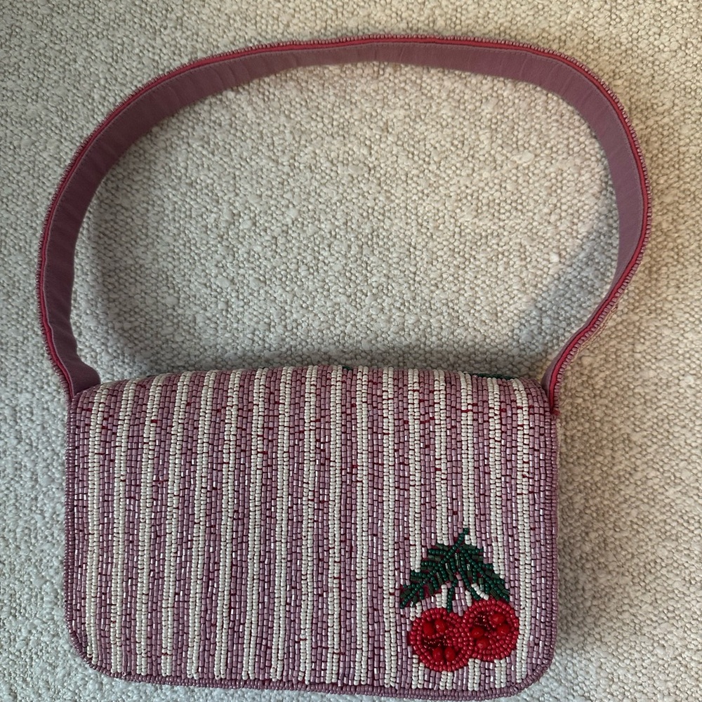 ๐๐ EUC RARE ANTHROPOLOGIE x MAEVE - Fiona Beaded Shoulder Bag: Cherries - Picture 6 of 8